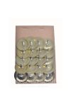 Gyertyatüske mini fém 3,5cm arany-ezüst 2 féle 20 db-os szett