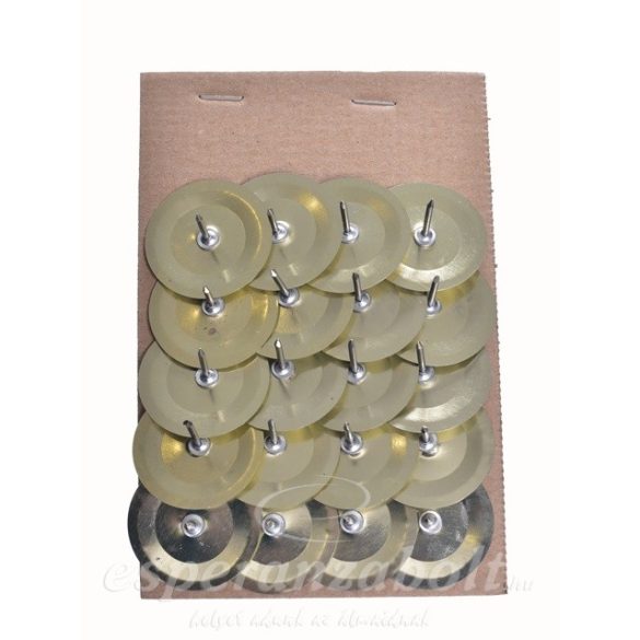 Gyertyatüske mini fém 3,5cm arany-ezüst 2 féle 20 db-os szett