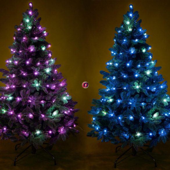 Micro LED-es fényfüzér, RGB, 100 LED, 12 prg távirányító, USB