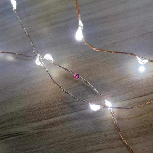 Kültéri Micro LED fényfüzér 16 m 160 LED hidegfehér 220V IP44