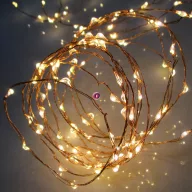   Kültéri Micro LED fényfüzér 16 m 160 LED melegfehér 220V IP44