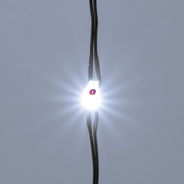 Hidegfehér Micro LED-es csokor fényfüzér köteg 250LED 2,4m, kültéri IP44