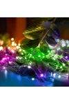 Micro LED fényfüzér színes 50 LED 4,9m időzítő 3V IP20