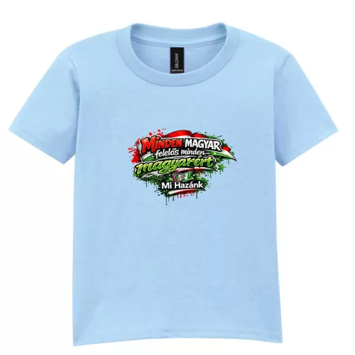Mi hazánk szlogen - póló felnőtt / gyerek méretekben többféle színben