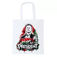   Magyar Péter for President - texil reklámtáska - 38 x 40 cm fehér