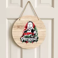   Magyar Péter for President -  ajtódísz 30 cm, fa, akasztható