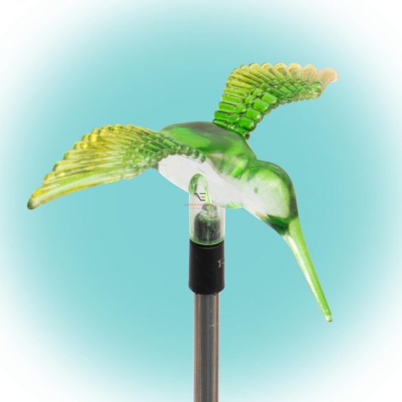 Home Napelemes kolibri dekoráció hidegfehér zöld 50cm