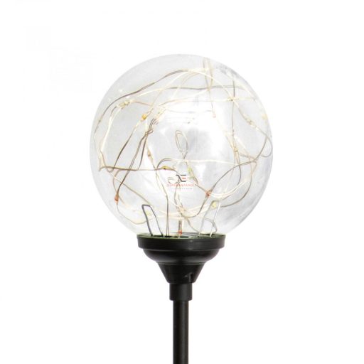 Home Napelemes üveggömb dekoráció színes micro LED füzérrel MX 623