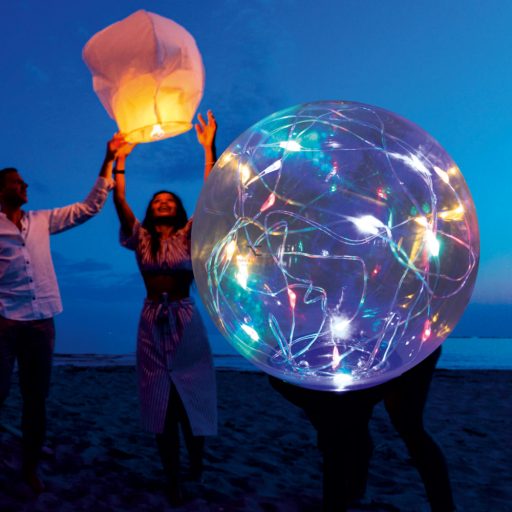 Home Napelemes üveggömb dekoráció színes micro LED füzérrel MX 623