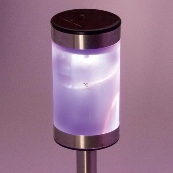 Home Solar lámpa fém, fehér és színváltós LED, színes dobozban MX 819/1