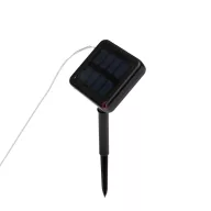   Háromszög Napvitorla napelemes világítással 140 LED, melegfehér 3x3 m
