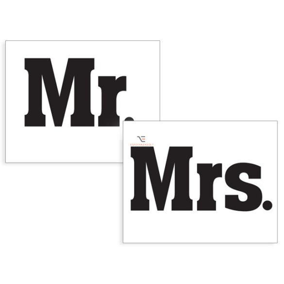 Cipőmatrica Mr+MRS papír 2db/szett