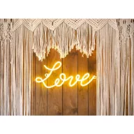   Világító LOVE felirat LED hálózati adapterrel, műanyag 61x27,4cm fehér