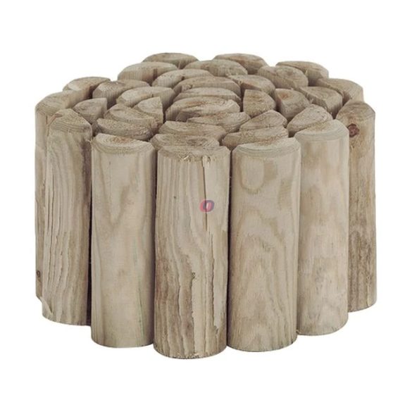 Rönk jellegű fa ágyásszegély félrönk 5x20 cm x 1,5 m