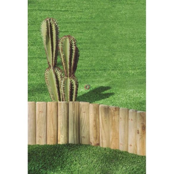 Rönk jellegű fa ágyásszegély félrönk 5x20 cm x 1,5 m