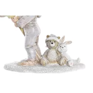   Luxury Vintage Karácsonyi gyerek figura szarvassl, állatokal  álló, 12 cm