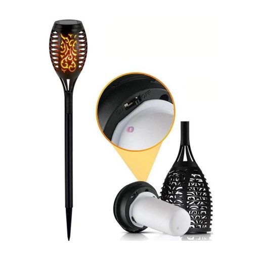 Lánghatású napelemes fákyla lámpa 51 cm 12 LED