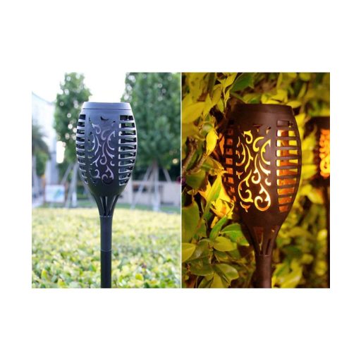 Lánghatású napelemes fákyla lámpa 51 cm 12 LED