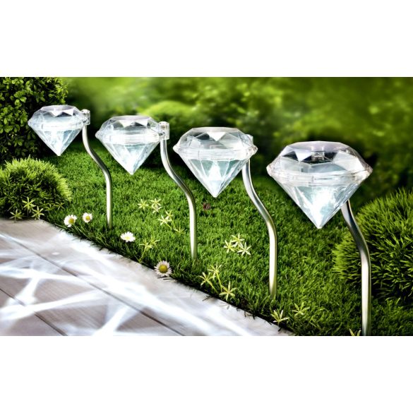 Exkluzív napelemes gyémánt lámpa Színváltó+fehér funkció "Diamond"