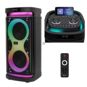   160W Party hangdoboz, beépített akkumulátor és LED fény, Bluetooth, USB/microSD zenelejátszás, gitár és mikrofon bemenetek, 2-utas, 3 hangszóró SAL PAR2400BT 