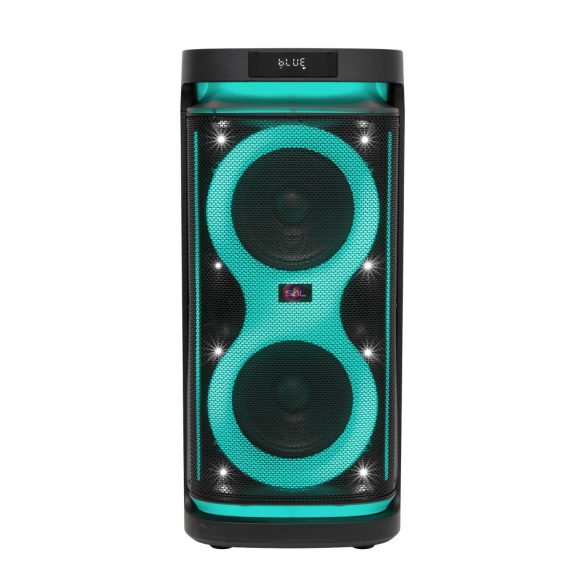 160W Party hangdoboz, beépített akkumulátor és LED fény, Bluetooth, USB/microSD zenelejátszás, gitár és mikrofon bemenetek, 2-utas, 3 hangszóró SAL PAR2400BT 