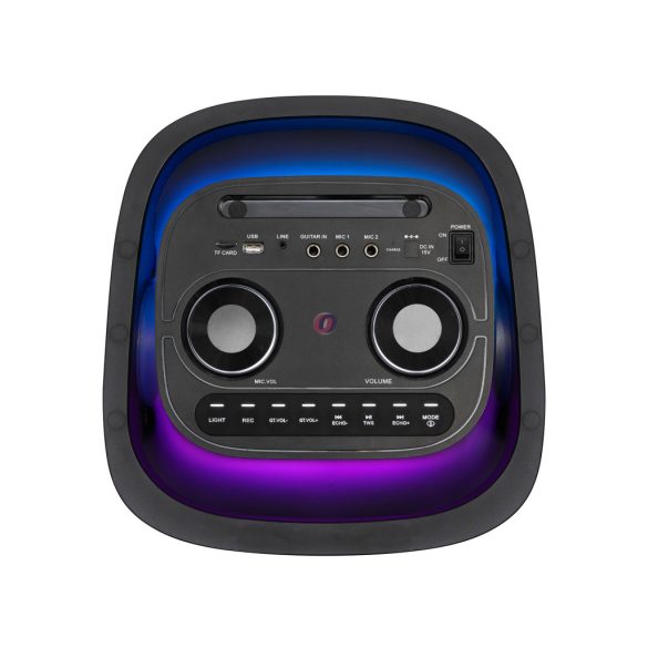 160W Party hangdoboz, beépített akkumulátor és LED fény, Bluetooth, USB/microSD zenelejátszás, gitár és mikrofon bemenetek, 2-utas, 3 hangszóró SAL PAR2400BT 