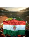 Óriás szurkolói magyar zászló személyre szabott egyedi logóval és szöveggel 90x150 cm