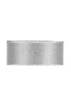 Karácsonyi mintás Szalag ezüst csillogós textil 40mmx112m 5 db / szett