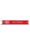 Szalag"Merry Christmas" felírattal 10mmx45m piros karácsonyi szalag