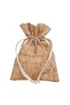 Zsák parafa mintával textil 9x12cm 10 db-os szett