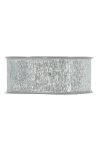 Szalag textil 40mmx15m ezüst fényes dekorációs kiegészítő