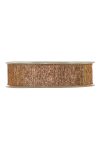 Szalag textil 25mmx15m bronz fényes dekorációs kiegészítő