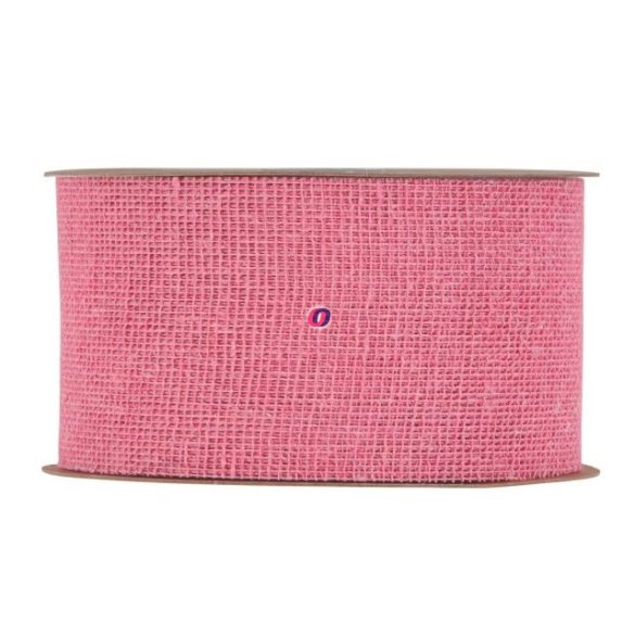 Szalag juta 7,5cmx20m pink