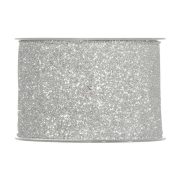   Karácsonyi mintás Szalag ezüst glitteres 63mmx10m - PV3915G40
