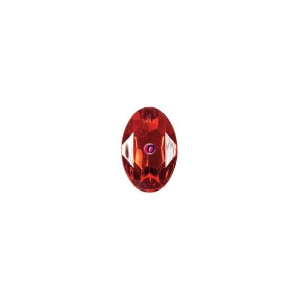 Dekor kristály ovális 20mmx30 piros 6 db-os szett