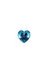 Dekor kristály szív alakú 25mm kék 6 db-os szett