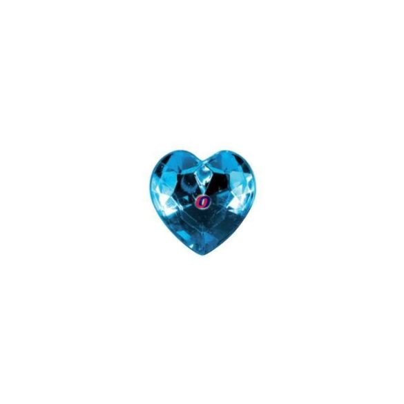 Dekor kristály szív alakú 25mm kék 6 db-os szett