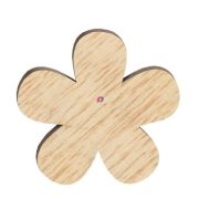 40x Dekor virág fa 40mm natúr 24 db-os szett
