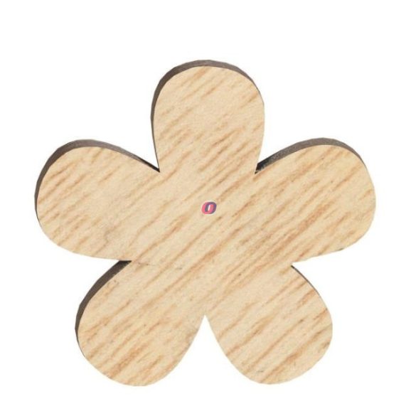 40x Dekor virág fa 40mm natúr 24 db-os szett