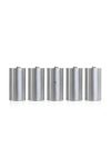 Konzervdoboz fém 14x7cm ezüst 5 db-os szett