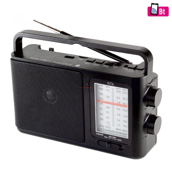 Home Táskarádió, MP3-BT, 4 sávos, AC/DC RPR 7B