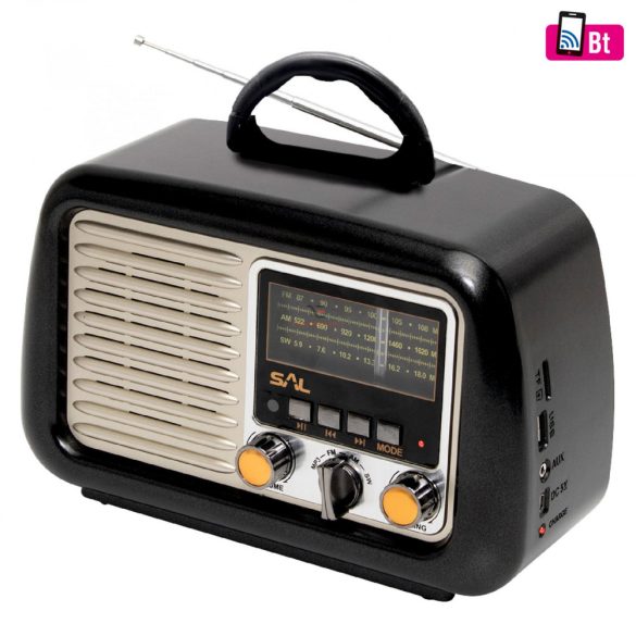 Home Retro táskarádió, MP3-BT, 3 sávos RRT 2B