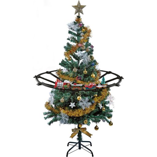 Karácsonyfára rögzíthető vonat szett 23 részes játék vasút 270 cm sínpálya