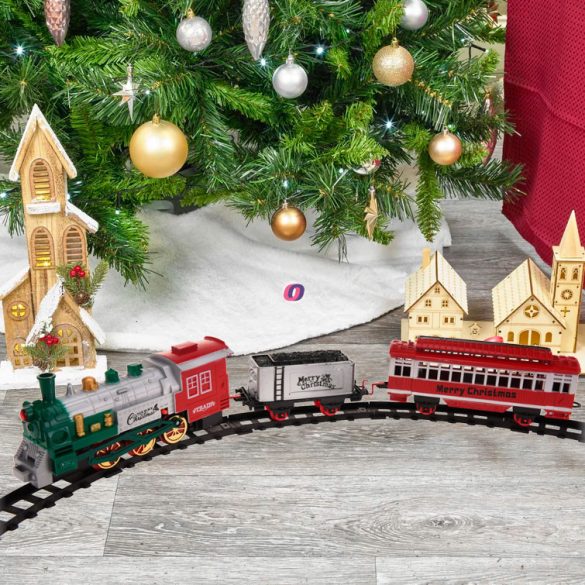 Karácsonyi vonat szett 23 részes játék vasút karácsonyi dekoráció