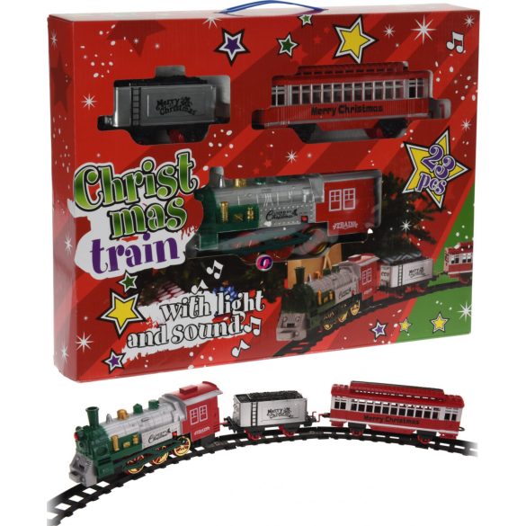 Karácsonyi vonat szett 23 részes játék vasút karácsonyi dekoráció
