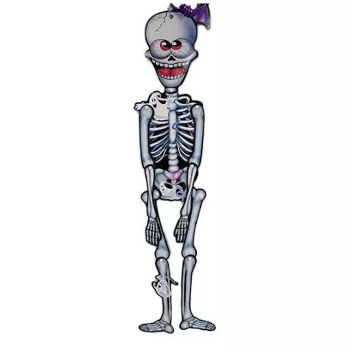 XL Halloweeni csontváz, 106  cm 3 féle választható kivitel PP, Papír