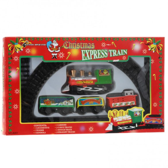 Karácsonyi vonat szett 9 részes játék vasút karácsonyi dekoráció