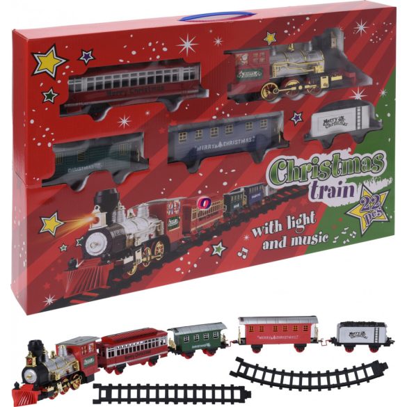 XL Karácsonyi vonat szett 22 részes játék vasút karácsonyi dekoráció