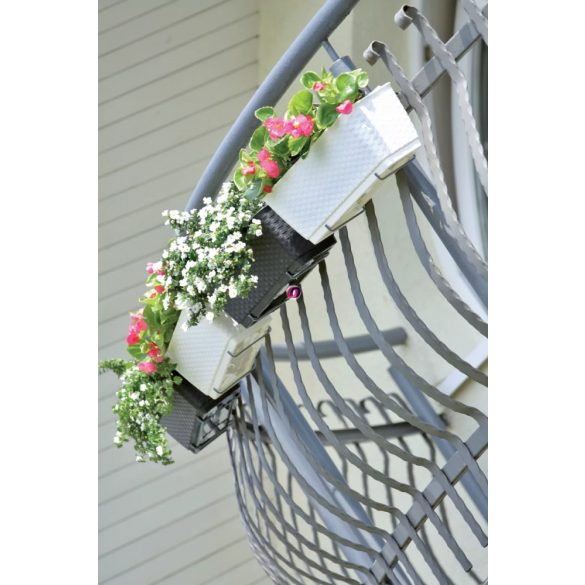 Kültéri rattan hatású balkonláda barna 49 cm Ratolla
