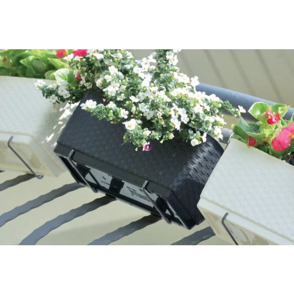 Kültéri rattan hatású balkonláda barna 49 cm Ratolla